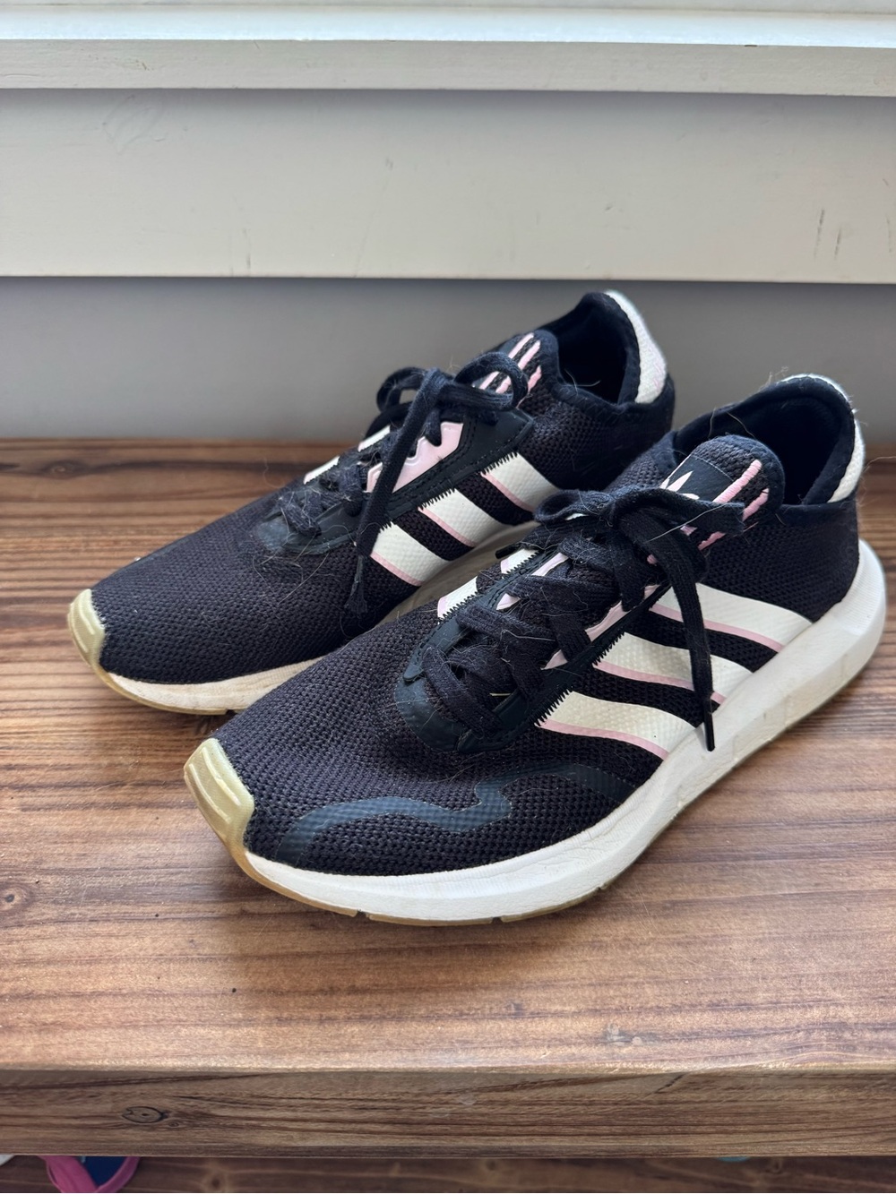 adidas Black, Pink & White Women's Athletic Sneakers